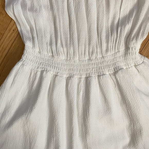 Ontwelfth Boho Off Shoulder Black Pom Pom Trim White Mini Dress Tunic Top Size S - Picture 9 of 12